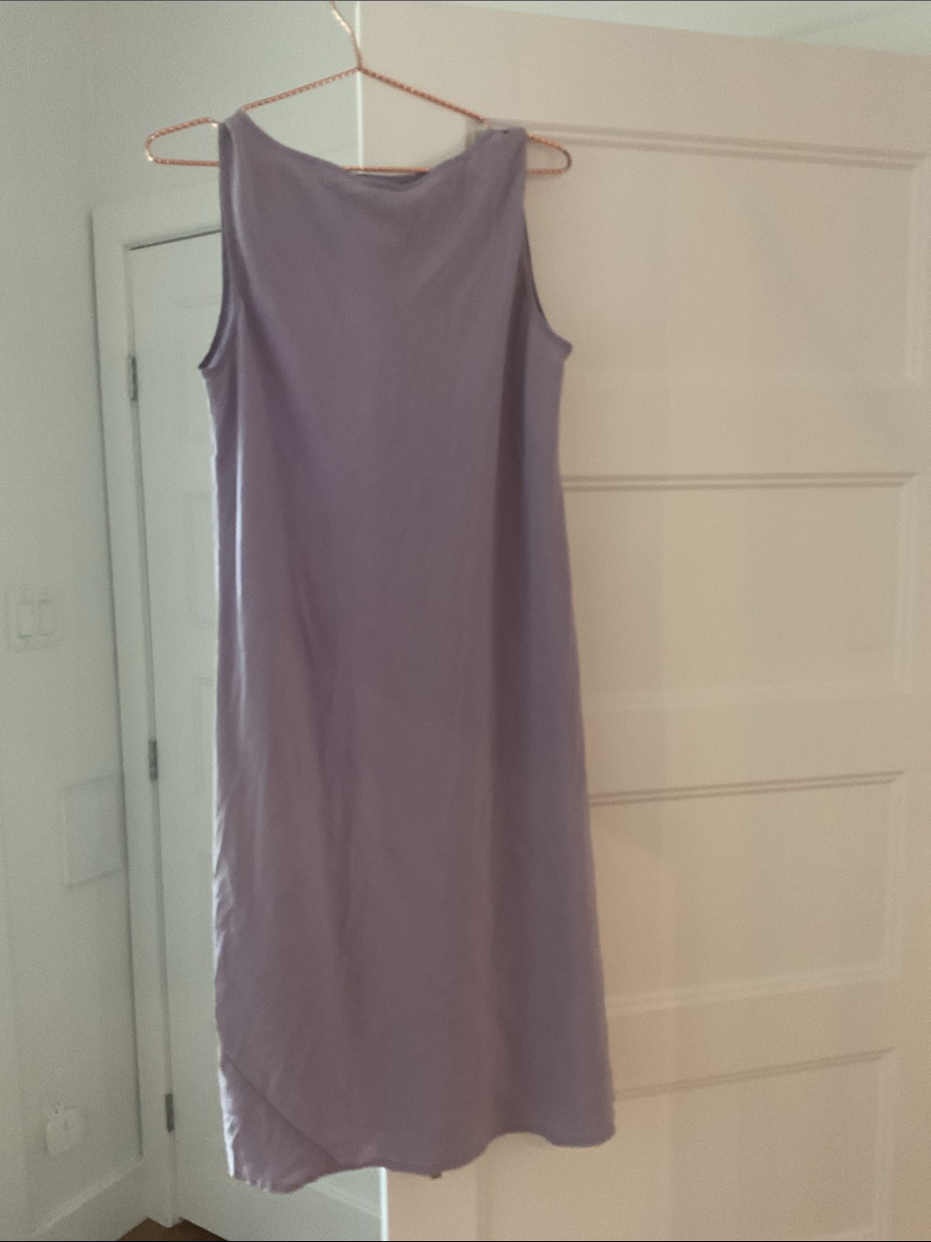 Eileen Fisher Lilac Lavender Sleeveless Tunic Slip Dress - M